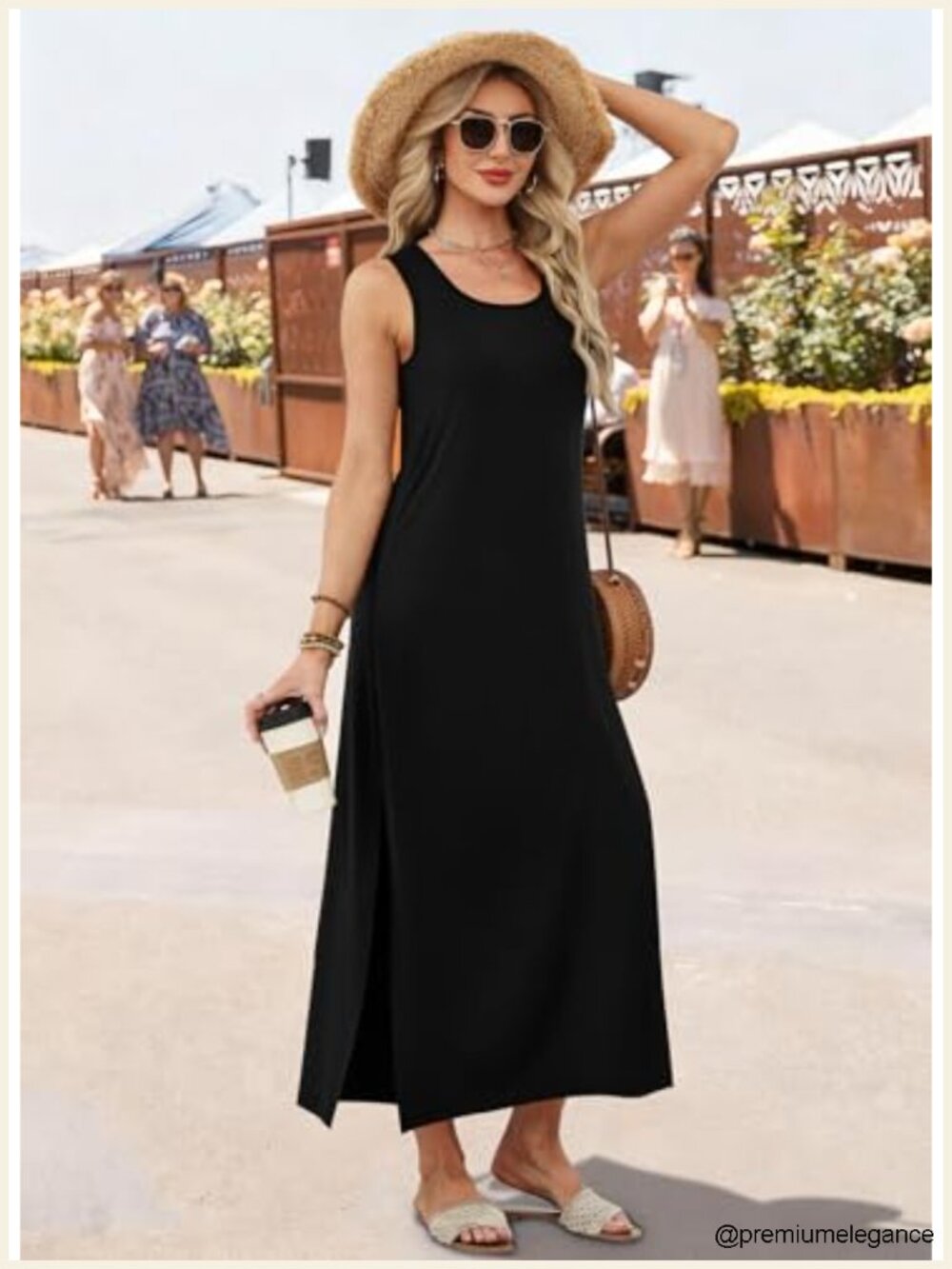 Sleeveless Maxi Dress with Pockets Summer Sundress Boho S-3XL - Picture 2 of 6